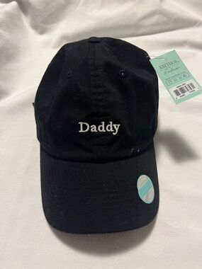 KBETHOS Black Cap with White "Daddy" Embroidery
